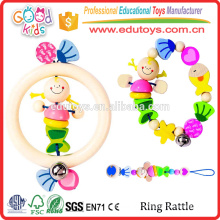 Yunhe Factory Good Price Colorful Baby Rattle Toy Unique Design Petits jouets en bois à vendre